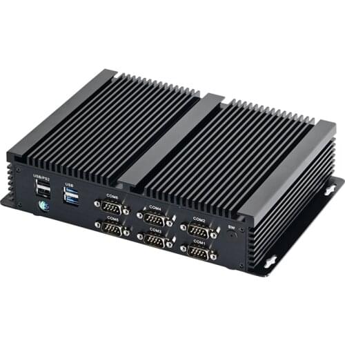 Fanless Mini PC Core i7 8550U i7 6500U i5 8250U i5 7267U with 6*COM Dual LAN HDMI VGA Mini Industrial Computer windows10 Desktop
