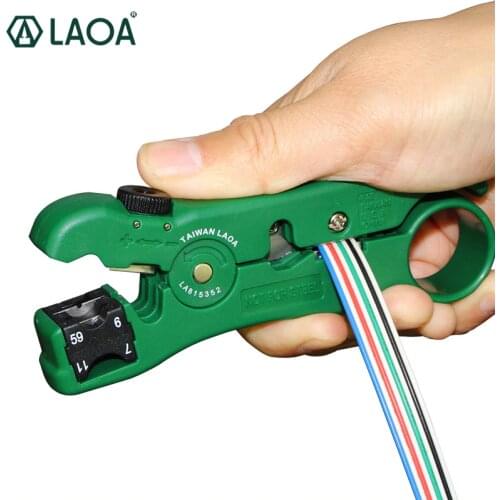 LAOA Multifunction Wire Stripper Coaxial RG59,6,7,11 Blade replaceable Wire Cutter Made in Taiwan Mini Hand Tools