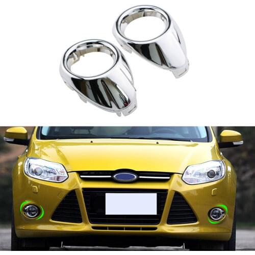 Color My Life 2Pcs/Set Abs Chrome Car Front Fog Lamps Covers Head Fog Lights Cover for Ford Focus 3 MK3 2012 - 2015 Accessories