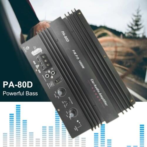 New Board Mono Audio Power Amplifier Powerful Bass Subwoofers Amp for Car Modification PA-80D 12V 1000W New Arrivals