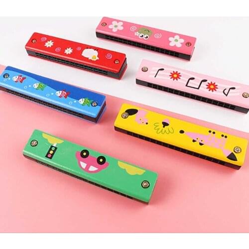 2020 New Cute Harmonica Musical Instrument Educational Toys Cartoon Pattern Kids Wind Instrument For Childrens Gifts