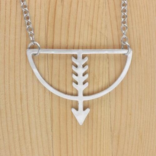 New Women Stainless Steel Jewelry Sagittarius Charm Bow Necklace Gift For Girl Drop Shipping Accepted YP6430