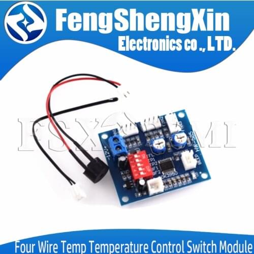New 12V Four Wire Temp Temperature Control Switch Module Board PWM Fan Speed Regulator Controller NTC 3950 Thermistor Thermostat