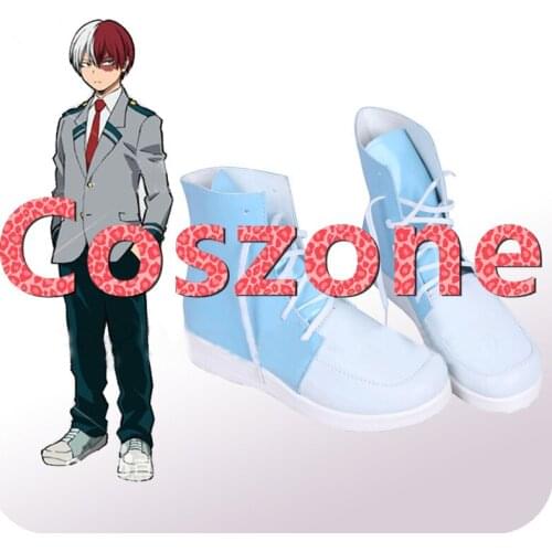 My Hero Academia Todoroki Shoto High School Cosplay Shoes Boots Mens Halloween Carnival Party Costume Accessories