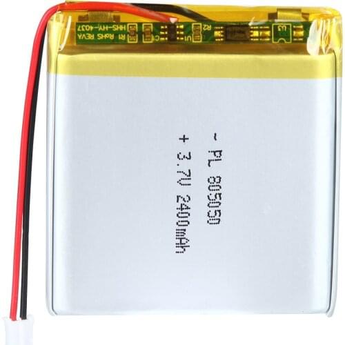 Mejuew 3.7V 2400mAh 805050 Rechargeable Lipo Battery with JST Connector