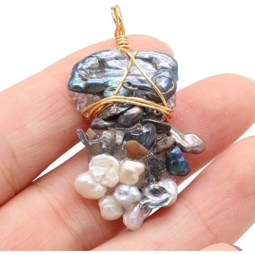 New Style Fashion Pendant Natural freshwater Pearl Irregular Winding Stone For Jewelry Making DIY Necklace Bracelet Accessory