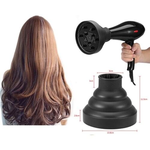 Portable Universal Travel Folding Silicone Hair Dryer Blower Hood Diffuser Hairdresser Tool Telescopic Dryer Hood Hair Drying