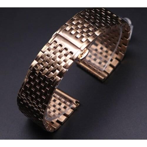316L Stainless Steel Watchbands Rose gold 18mm 20mm 22mmMetal Strap Wrist Watches Bracelet for Hamilton, longines watchband