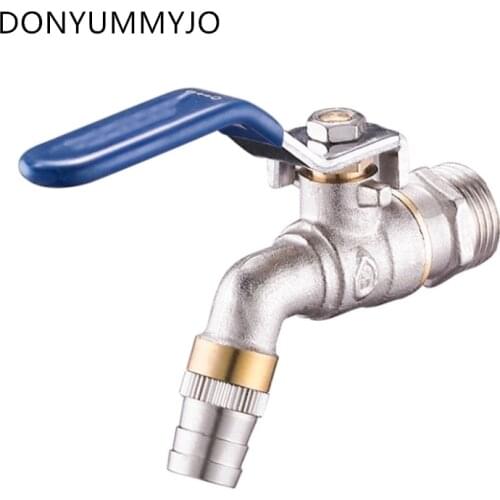 1pc 1/2' Quick Opening Brass fFaucet DN15 Manual Nickel Plated Brass Tap