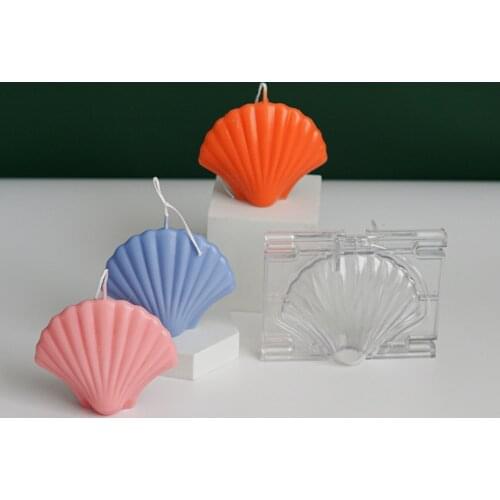 3d Seashell Candle Silicone Shell Moulds Cake Decoration Tools Durable Plastic Scallop Mold Diy Handmade Craft Soap Aroma Molds
