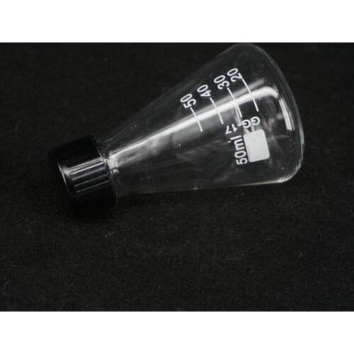 50ML Straight small Mouth Glass erlenmeyer flask, Erlenmeyer Narrow Mouth Screw Cap Flask
