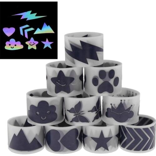 Lychee Life Heart Star Reflective Sticker Heat-transfer Hot Stamping Foil Vinyl Film For Garment Fabric Diy Sewing Crafts