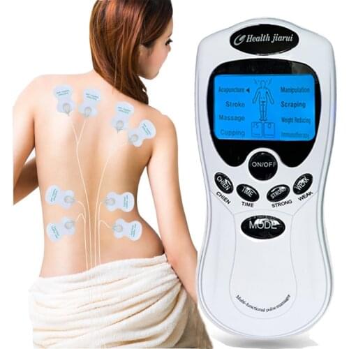 TENS Body Healthy Care Digital Meridian Therapy Massager Machine Slim Slimming Muscle Relax Fat Burner Pain 2*4 pads massager