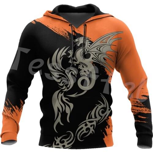 Tessffel Animal Phoenix Queen Tattoo NewFashion Streetwear 3DPrint Men/Women Harajuku Pullover Autumn Long Sleeve Zip Hoodies A5