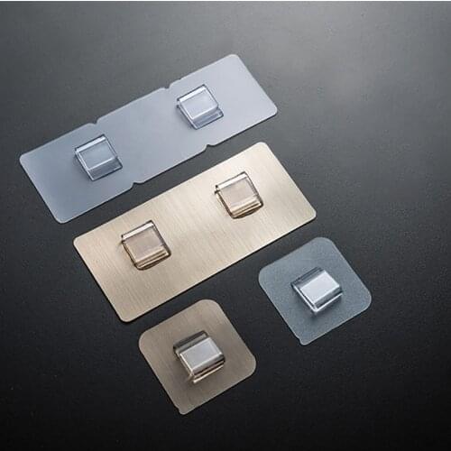 Waterproof Home Plastic Hooks Strong Adhesive Sticky Hook For Kitchen Bathroom Wall Shelf Hanger Shelf Toilet Storage Rack