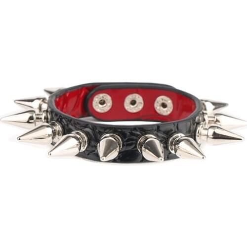 High Quality Genuine Leather Barbed Bangles Slave Bondage SM Handcuffs Couples Sex Toy Adult