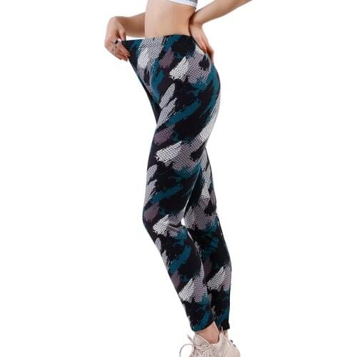 VISNXGI Push Up Leggings Women Legins Fitness High Waist Camouflage Plaid Print Workout Sexy Pure Black Jeggings Sport Bottom