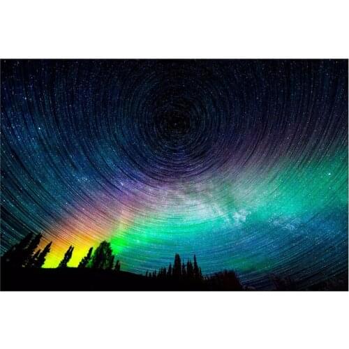 1 Panel Free Shippting northern lights night stars nature photo art Living room home wall decoration canvas poster print Framed