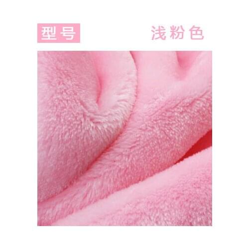 1# pink 1 meter 8mm Minky fleece plush fabric velboa for DIY sewing Stuffed toys material Warp knitting PV velvet