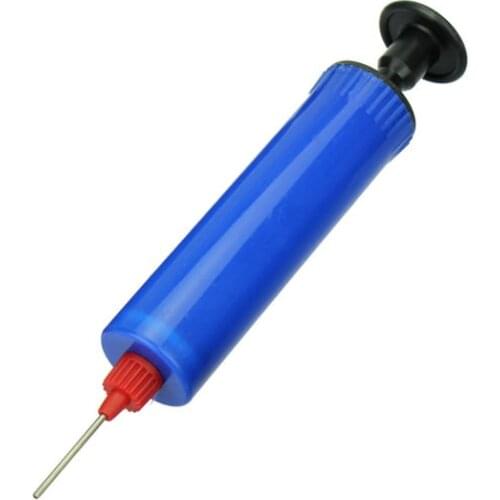 1pcs Plastic Blue Inflator Football Soccer Toy Inflatable Ball Hand Air Pump with Needle Football manual inflatable needle