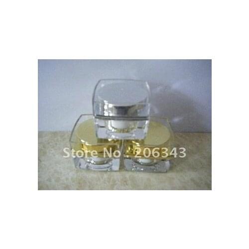 10g ACRYLIC SHINY GOLD,SHINY SILVER cream bottle,cosmetic container,,cream jar,Cosmetic Jar,Cosmetic Packaging