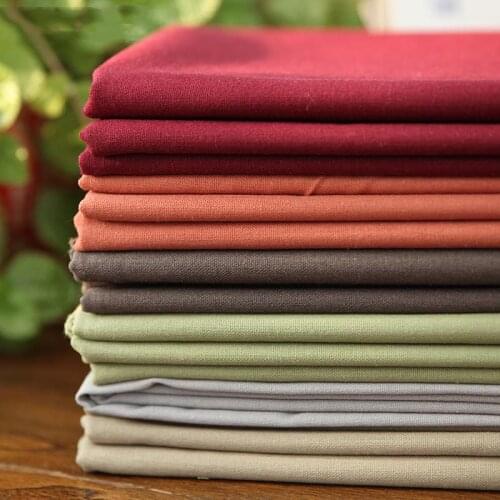 140CM*50CM DIY Solid Color Embroidery Cotton Linen Fabric Cloth for Cross Stitch Embroidery Patchwork Needlework Handmade Craft
