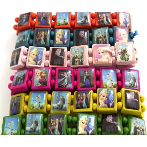 24 pcs HOT Wood Bracelets Wristbands Wholesale Children Fashion Party Favor Jewelry Lots