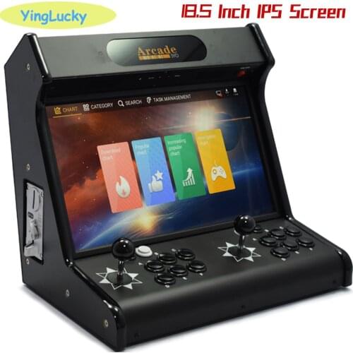 3D Pandora Box WiFi 8000 Games 18.5 Arcade Cabinet Machine 2 Players Joystick Button with Coin Slooter Arcade Console Bartop