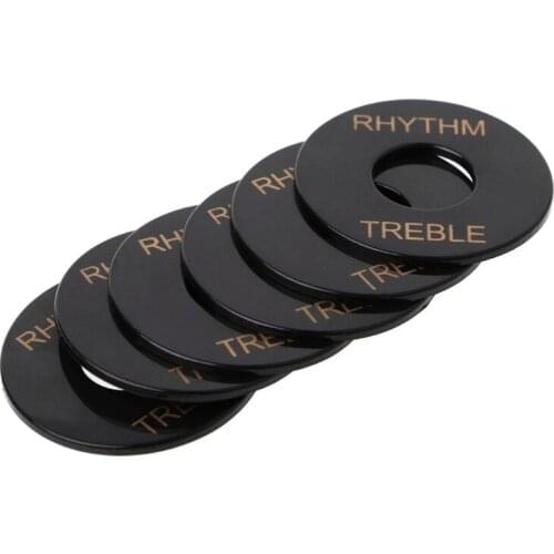 6pcs Guitar Toggle Switch Plate Rhythm Treble Washer Ring for Electric Guitar
