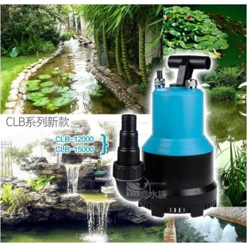 9.19Manufacturer 260w 12000l/h 7m Rockery landscaping filtration Pond submersible pumps china
