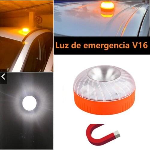 Emergency Beacon V16 Approved Dgt Magnetic Led Rotating Flashing Strobe Warning Light Stop Sign for Car Repair Camping Lantern