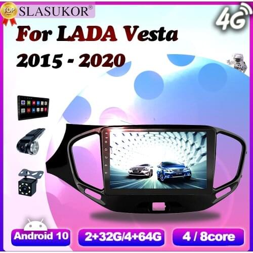 6G+128G Android 10 Car Auto Radio Multimedia Player For LADA Vesta Cross Sport 2015 - 2020 GPS Track Carplay 4G No 2 Din DVD