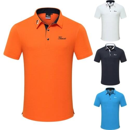 Quick-drying Golf Apparel Mens Short-sleeved T-shirt Breathable and Pique Fabric Polo Shirt