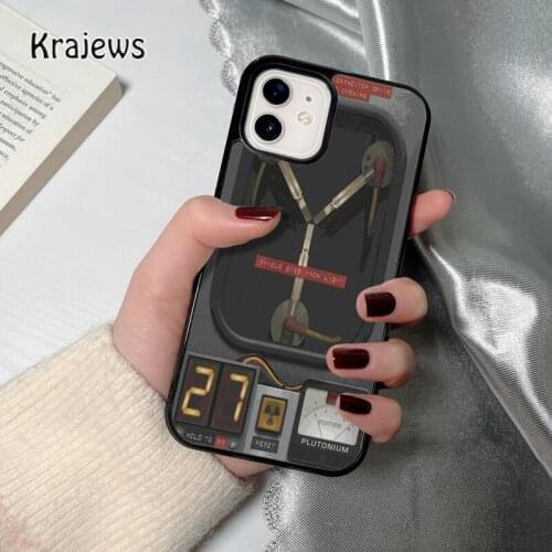 Krajews Back to the Future Flux Capacitor coque Phone Case for iPhone 12 mini 5 6S 7 8 PLUS X XS XR 11 PRO MAX SE 2020 Cover