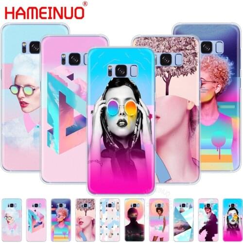 HAMEINUO Stylish bright colors cell phone case cover for Samsung Galaxy S9 S7 edge PLUS S8 S6 S5 S4 S3 MINI