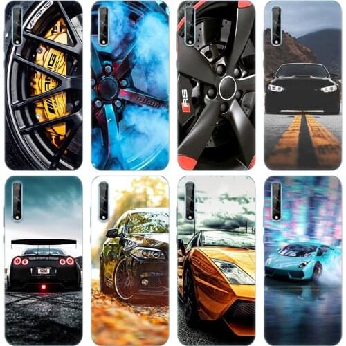 Hot Cool sports car Soft Silicone Phone Case for Huawei Y5 Lite 2018 Y7 Y6 Prime 2018 Y9 2019 Y9S Y5P Y6P Y7P Y8P 2020 Cover
