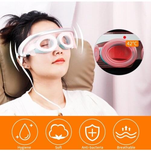 Electric Vibration Eye Massager Heated Goggles Eye Care Device Anti Wrinkles Eyes Massage Dark Circles Remove Eyewaer Glasses