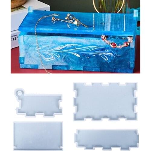 Smooth Storage Box Resin Mold Box Enjoy Handmade Project for DIY Crafts Making Store Various Crafts Jewelry Brushes