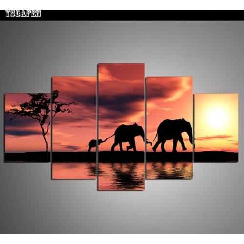 HD print olieverf Film modulaire foto Scenery poster kind room decor woondecoratie 5 stks canvas art z585
