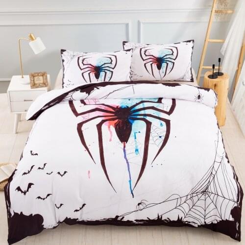 Cobweb Bedding Set for White Duvet Cover Sets Spider Venom Western Thick Quilt Cover Bedroom Set Bedclothes 100% Cotton Quality