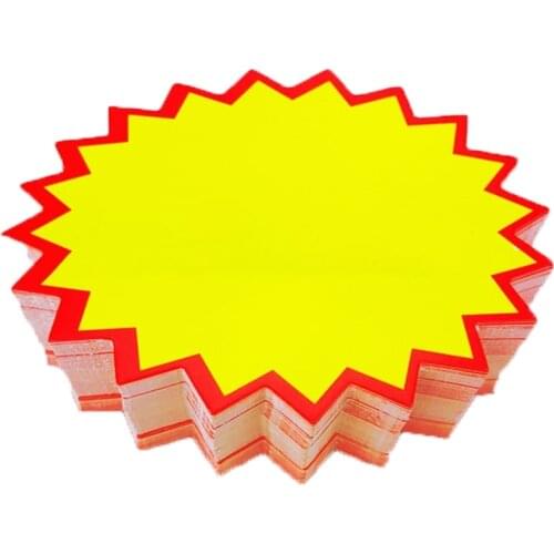 Small Explosion Paper Card Board Pop Up Advertising Signage Merchant Name Tag Medium Blank for Price Display