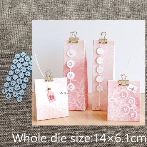 XLDesign Craft Metal Cutting Dies stencil mold 30pcs letters rings scrapbook Album Paper Card Craft Embossing die cuts