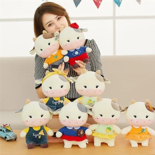 25cm Kawaii Cow Plush Toy Lovely Toys Secretary Cow Pet Doll Plush Korean Drama Stuffed Child Toy Birthday Christmas Gift Pillow