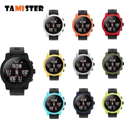 TAMISTER Soft Case For Amazfit Stratos 2/2S Smart Watch Silicone Case Cover Protect Shell For Huami Amazfit 2 Stratos Watchband