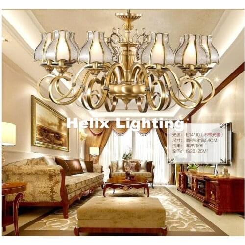 New Arrival European Candle Modern chandelier light Antique Brass color lighting modern decoration lamp study light bedroom lamp