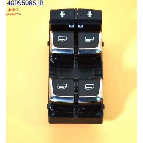 1 Pcs OEM Chrome Driver Side Electric Master Window Glass For A6 A7 S6 C7 4GD 959 851 B