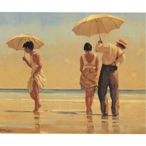 Print art Famous hand painted oil painting Beach Walk printed on cotton canvas modern art for sitting room decor free shipping