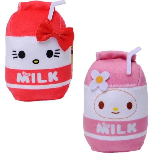 10cm Cartoon Kawaii My Melody Kt Cat Plush Toy Anime Stuffed Animals Soft Cute Storage Bag Plushie Pendant Doll Toys Gifts