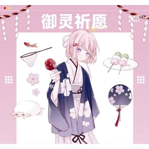 Lovely Pray Girl Washi Masking Tapes for Card Making Bullet Journal DIY Scrapbooking Label Stickers