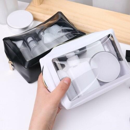 2Pcs Women Girls Transparent Cosmetic Beauty Makeup Bag Case Organizer Zipper Holder Handbag Travel Toiletry Bag Outdoor